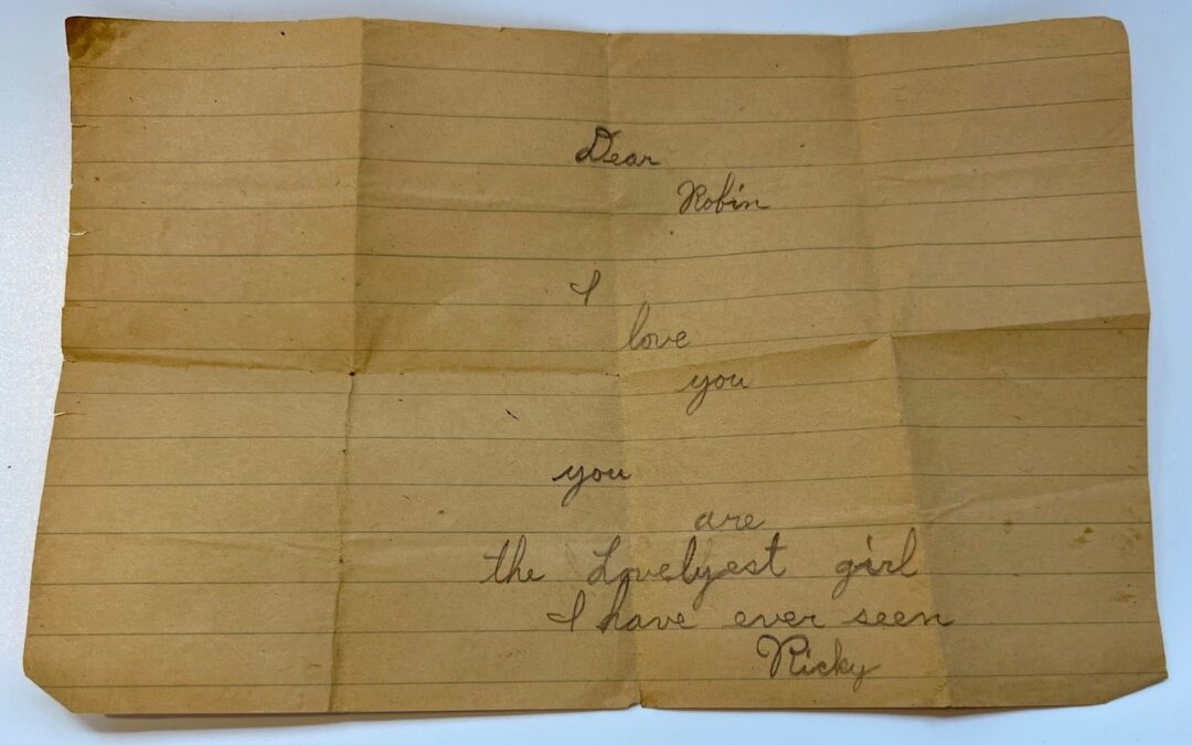 I found a love note from the 1950s